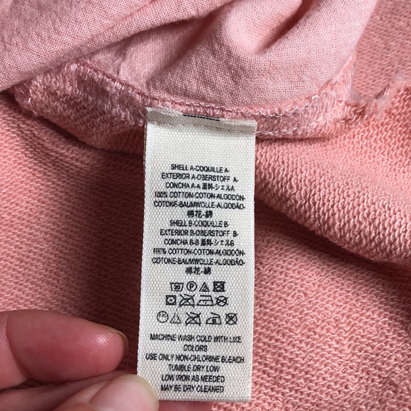 Free People pink hooded cardigan / sweatshirt - Picture 11 of 11